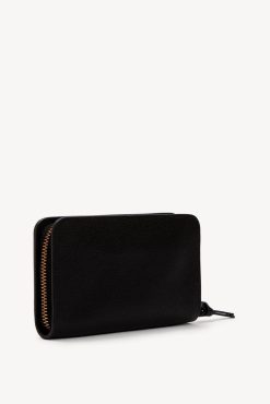 Gerard Darel Portefeuille En Cuir Graine Noir - Wallet | Petite Maroquinerie