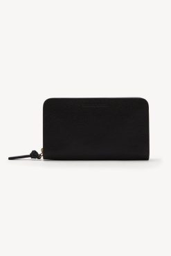 Gerard Darel Portefeuille En Cuir Graine Noir - Wallet | Petite Maroquinerie