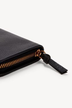 Gerard Darel Portefeuille En Cuir Graine Noir - Wallet | Petite Maroquinerie