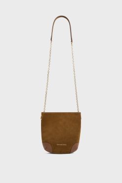 Gerard Darel Sac Travers Cuir Velours Ambre - Mini Charlotte | Sacs A Bandouliere