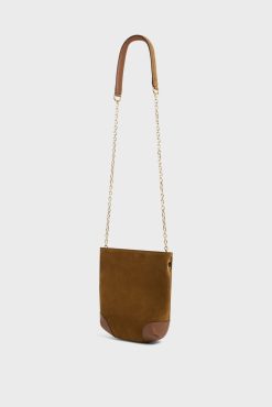 Gerard Darel Sac Travers Cuir Velours Ambre - Mini Charlotte | Sacs A Bandouliere