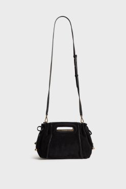 Gerard Darel Sac A Main En Cuir Velours Noir - Mini Dany | Sacs A Bandouliere