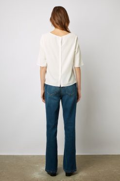 Gerard Darel Blouse Fluide Dos Boutonne Ecru - Alyah | Chemises & Blouses