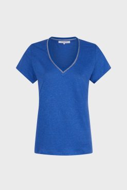 Gerard Darel Tshirt V En Lin Electrique - Mindy | Tops & Sweats