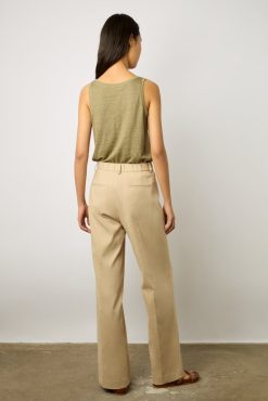 Gerard Darel Pantalon Carotte En Coton Sable - Cecilia | Costumes & Ensembles