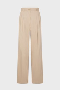 Gerard Darel Pantalon Carotte En Coton Sable - Cecilia | Costumes & Ensembles