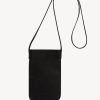 Gerard Darel Porte Telephone Cuir Graine Noir - Ladyphone | Petite Maroquinerie