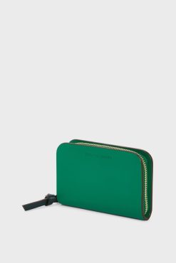 Gerard Darel Portefeuille En Cuir Vert - Miniwallet | Petite Maroquinerie