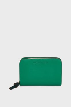 Gerard Darel Portefeuille En Cuir Vert - Miniwallet | Petite Maroquinerie