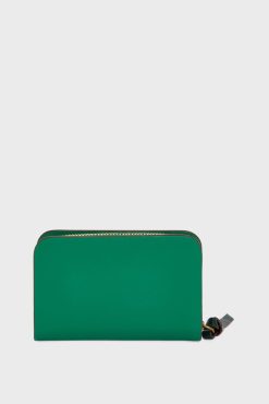 Gerard Darel Portefeuille En Cuir Vert - Miniwallet | Petite Maroquinerie