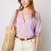 Gerard Darel Tshirt Col Tunisien Lilas - Maddie | Tops & Sweats