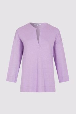 Gerard Darel Tshirt Col Tunisien Lilas - Maddie | Tops & Sweats