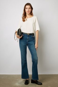 Gerard Darel Jean Bootcut En Denim Brut Jeans - Camy | Pantalons & Jeans