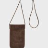 Gerard Darel Porte Telephone En Cuir Velours Interieur Metallise - Ladyphone | Petite Maroquinerie