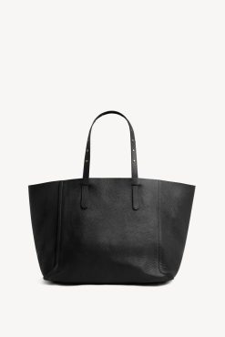 Gerard Darel Cabas En Cuir Graine Noir/Or - Simple 2 | Paniers & Cabas