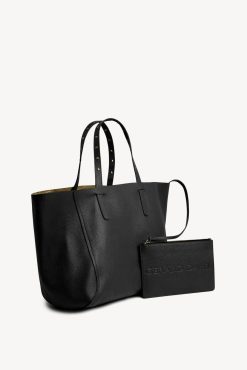 Gerard Darel Cabas En Cuir Graine Noir/Or - Simple 2 | Paniers & Cabas