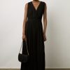 Gerard Darel Robe Longue Sans Manche Noir - Elvina | Robes