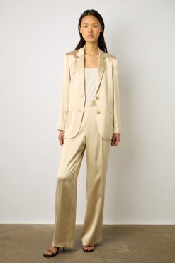 Gerard Darel Veste De Tailleur Satinee Sable - Blair | Costumes & Ensembles