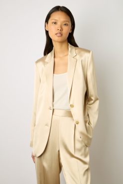 Gerard Darel Veste De Tailleur Satinee Sable - Blair | Costumes & Ensembles