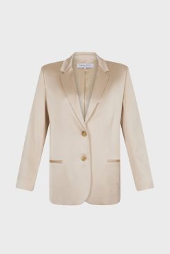 Gerard Darel Veste De Tailleur Satinee Sable - Blair | Costumes & Ensembles