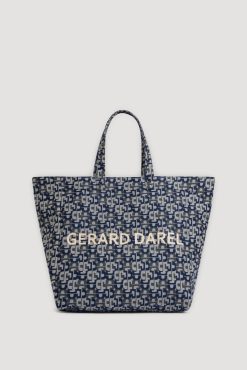 Gerard Darel Cabas En Jacquard Marine - Lola | Paniers & Cabas