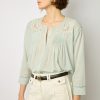 Gerard Darel Blouse Brodee Bleu Ciel - Aaya | Chemises & Blouses