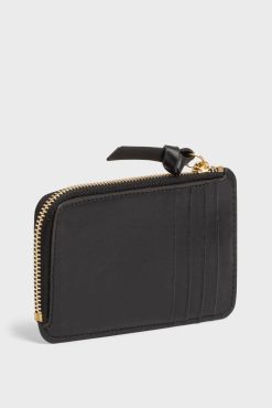 Gerard Darel Porte Carte En Cuir Lisse Noir - Cardholder | Petite Maroquinerie