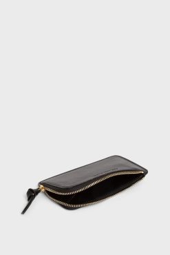 Gerard Darel Porte Carte En Cuir Lisse Noir - Cardholder | Petite Maroquinerie