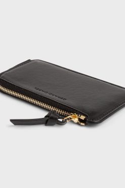 Gerard Darel Porte Carte En Cuir Lisse Noir - Cardholder | Petite Maroquinerie