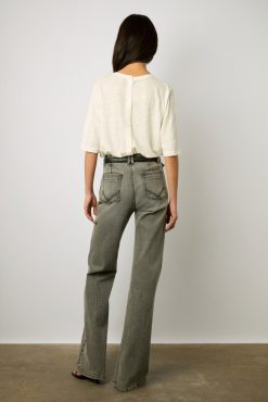 Gerard Darel Tshirt Au Dos Boutonne Ecru - Magnolia | Tops & Sweats