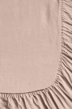 Gerard Darel Drap Housse En Lin Lave - Rose Ancien | Draps Housse