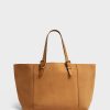 Gerard Darel Cabas En Cuir Velours Femme Ble Simple Bag | Paniers & Cabas