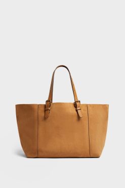 Gerard Darel Cabas En Cuir Velours Femme Ble Simple Bag | Paniers & Cabas