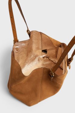 Gerard Darel Cabas En Cuir Velours Femme Ble Simple Bag | Paniers & Cabas