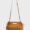 Gerard Darel Mini Sac En Cuir Velours Femme Ble Mini Dany | Sacs A Bandouliere