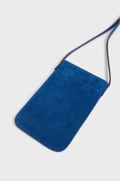 Gerard Darel Porte Telephone Cuir Bleu - Ladyphone | Petite Maroquinerie