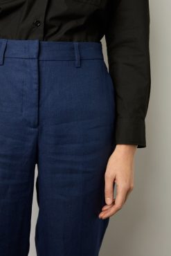 Gerard Darel Pantalon De Tailleur En Lin Encre - Cyann | Costumes & Ensembles