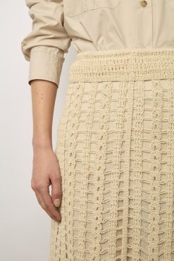 Gerard Darel Jupe Mi-Longue En Crochet Naturel - Dania | Jupes