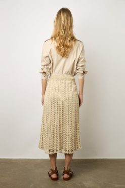 Gerard Darel Jupe Mi-Longue En Crochet Naturel - Dania | Jupes