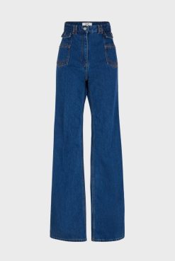 Gerard Darel Jean Flare Taille Haute Marine - Anna | Pantalons & Jeans