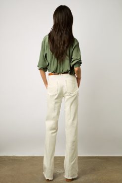 Gerard Darel Blouse Unie Satinee Kaki - Alice | Chemises & Blouses