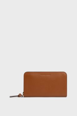 Gerard Darel Portefeuille En Cuir Lisse Cognac - Wallet | Petite Maroquinerie