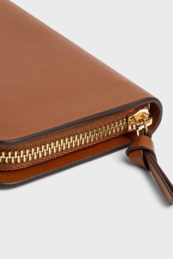 Gerard Darel Portefeuille En Cuir Lisse Cognac - Wallet | Petite Maroquinerie