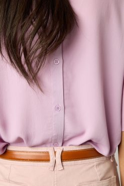 Gerard Darel Blouse Fluide Dos Boutonne Parme - Alyah | Chemises & Blouses