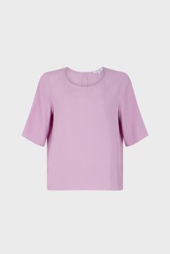 Gerard Darel Blouse Fluide Dos Boutonne Parme - Alyah | Chemises & Blouses