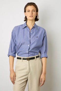 Gerard Darel Chemise Rayee En Popeline Jeans - Armeny | Chemises & Blouses