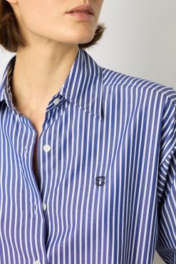 Gerard Darel Chemise Rayee En Popeline Jeans - Armeny | Chemises & Blouses