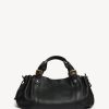 Gerard Darel Sac A Main En Cuir Graine Noir/Or - 24H | L'Iconique 24H