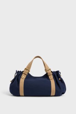 Gerard Darel Sac A Main En Toile Marine - 24H | L'Iconique 24H