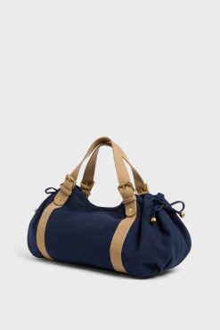 Gerard Darel Sac A Main En Toile Marine - 24H | L'Iconique 24H